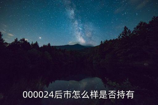 000024是什么行業(yè)，000024后市怎么樣是否持有