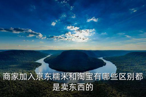 商家加入京東糯米和淘寶有哪些區(qū)別都是賣東西的