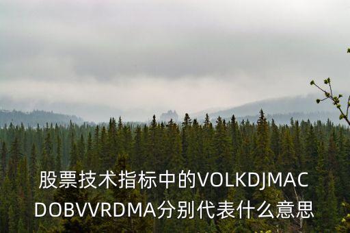 股票技術(shù)指標中的VOLKDJMACDOBVVRDMA分別代表什么意思