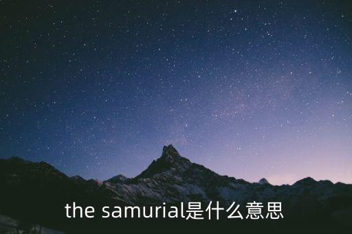 白武士是什么意思，the samurial是什么意思