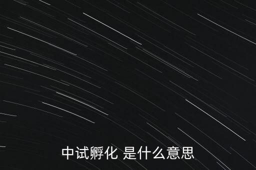 中試孵化是什么意思，中試孵化 是什么意思