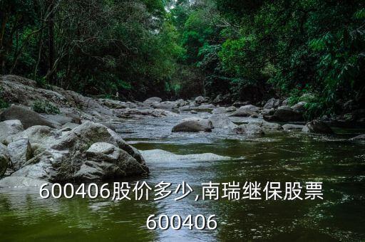 股票600406股價(jià)多少,南瑞繼保股票600406