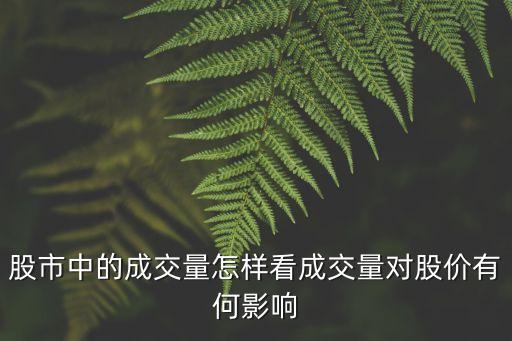 股市中的成交量怎樣看成交量對(duì)股價(jià)有何影響