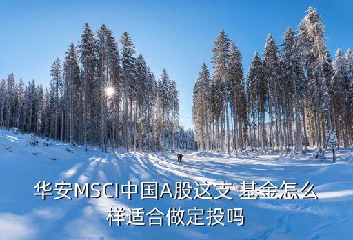 華安MSCI中國A股這支 基金怎么樣適合做定投嗎