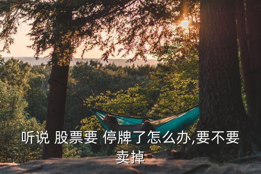 聽(tīng)說(shuō) 股票要 停牌了怎么辦,要不要賣掉