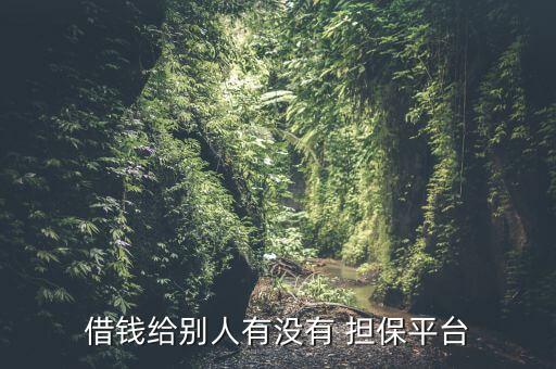 借錢給別人有沒有 擔(dān)保平臺