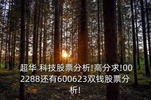  超華 科技股票分析!高分求!002288還有600623雙錢(qián)股票分析!