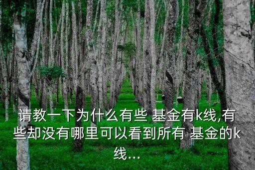 請教一下為什么有些 基金有k線,有些卻沒有哪里可以看到所有 基金的k線...