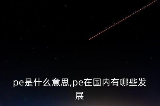 pe是什么意思,pe在國內(nèi)有哪些發(fā)展