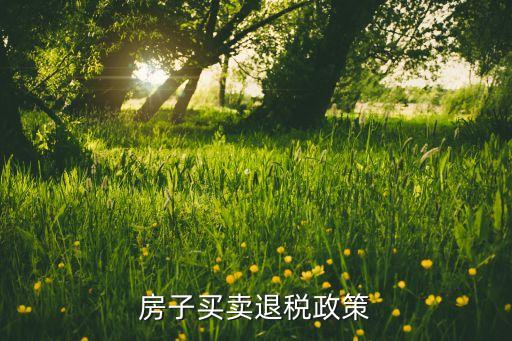 房子買(mǎi)賣(mài)退稅政策