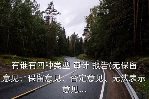 有誰有四種類型 審計 報告(無保留意見、保留意見、否定意見、無法表示意見...