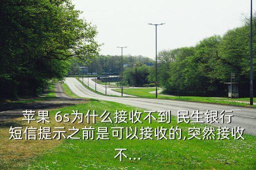 蘋果 6s為什么接收不到 民生銀行短信提示之前是可以接收的,突然接收不...