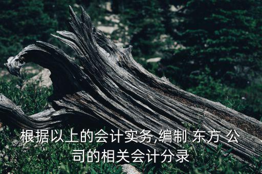 根據(jù)以上的會計實務(wù),編制 東方 公司的相關(guān)會計分錄