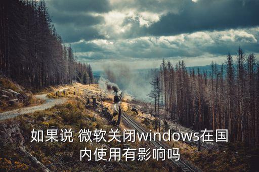 如果說 微軟關閉windows在國內使用有影響嗎