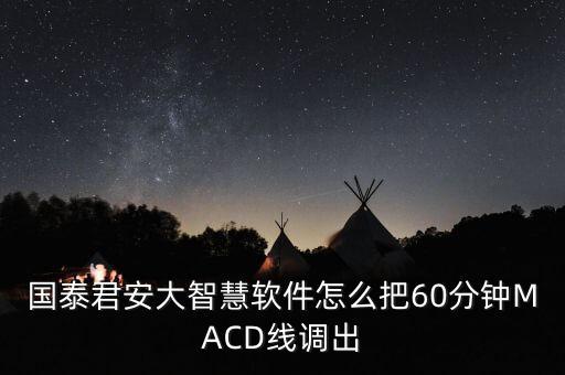 國泰君安大智慧軟件怎么把60分鐘MACD線調(diào)出