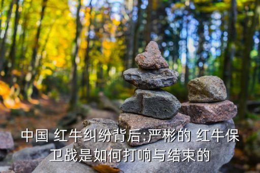 中國 紅牛糾紛背后:嚴彬的 紅牛保衛(wèi)戰(zhàn)是如何打響與結(jié)束的