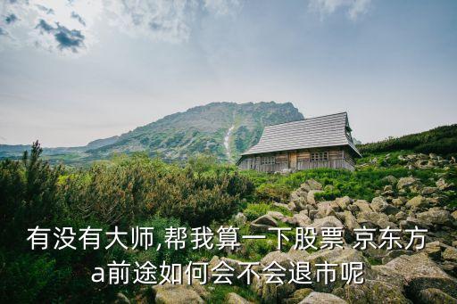 有沒(méi)有大師,幫我算一下股票 京東方a前途如何會(huì)不會(huì)退市呢