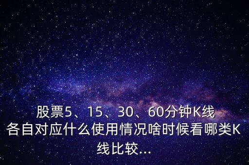  股票5、15、30、60分鐘K線各自對應(yīng)什么使用情況啥時(shí)候看哪類K線比較...