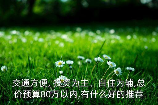 交通方便, 投資為主、自住為輔,總價(jià)預(yù)算80萬以內(nèi),有什么好的推薦