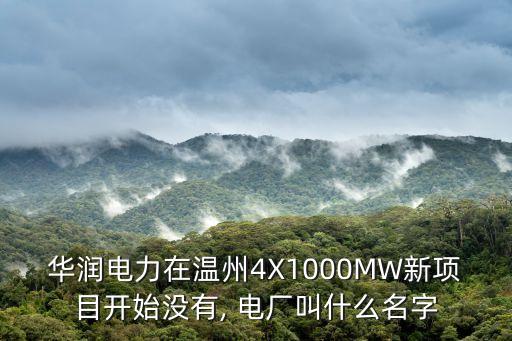 華潤電力在溫州4X1000MW新項目開始沒有, 電廠叫什么名字