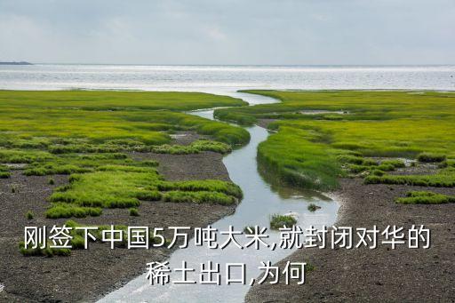 剛簽下中國(guó)5萬噸大米,就封閉對(duì)華的稀土出口,為何