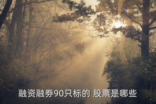 融資融劵90只標(biāo)的 股票是哪些