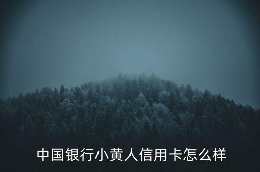  中國銀行小黃人信用卡怎么樣