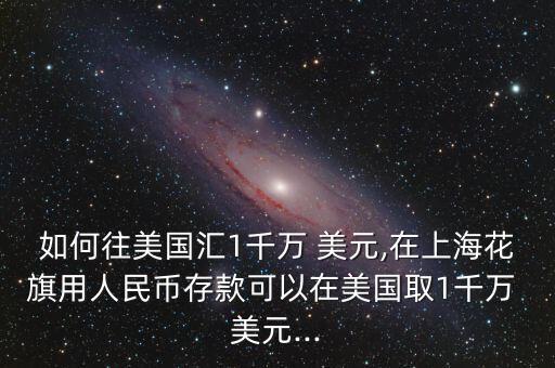 如何往美國匯1千萬 美元,在上海花旗用人民幣存款可以在美國取1千萬 美元...