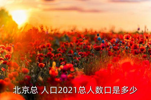 北京總 人口2021總?cè)藬?shù)口是多少