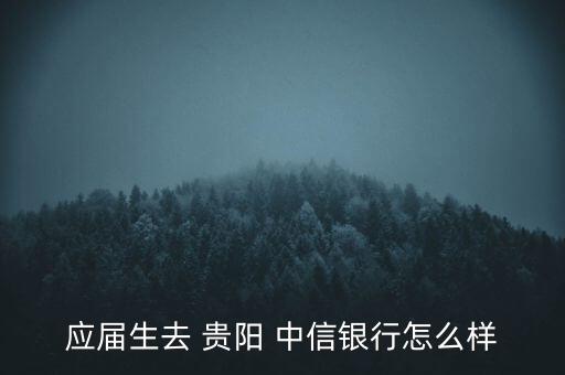 應(yīng)屆生去 貴陽(yáng) 中信銀行怎么樣