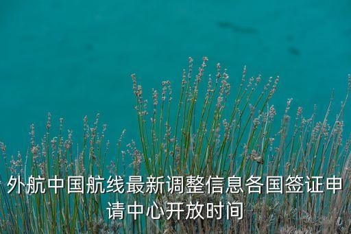 外航中國(guó)航線最新調(diào)整信息各國(guó)簽證申請(qǐng)中心開放時(shí)間