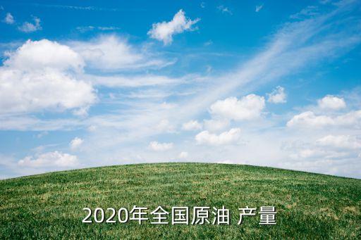 2020年全國原油 產(chǎn)量