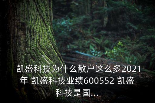  凱盛科技為什么散戶這么多2021年 凱盛科技業(yè)績(jī)600552 凱盛科技是國(guó)...