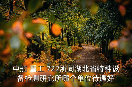 中船 重工 722所同湖北省特種設(shè)備檢測研究所哪個單位待遇好