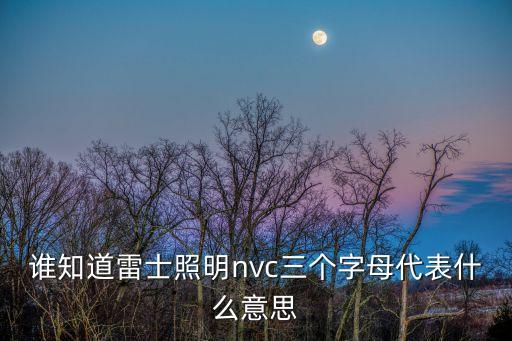 誰知道雷士照明nvc三個(gè)字母代表什么意思