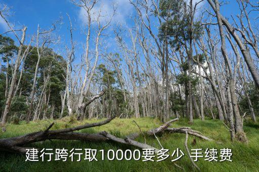 建行跨行取10000要多少 手續(xù)費(fèi)