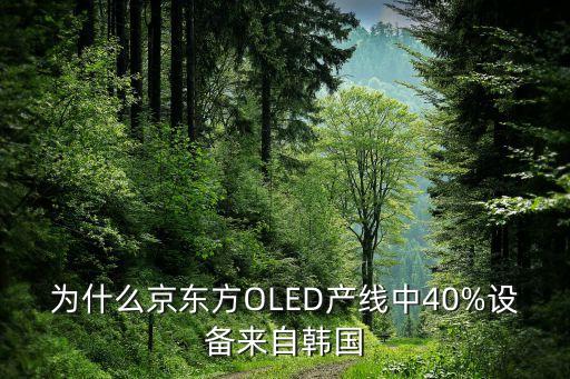 為什么京東方OLED產(chǎn)線中40%設(shè)備來自韓國