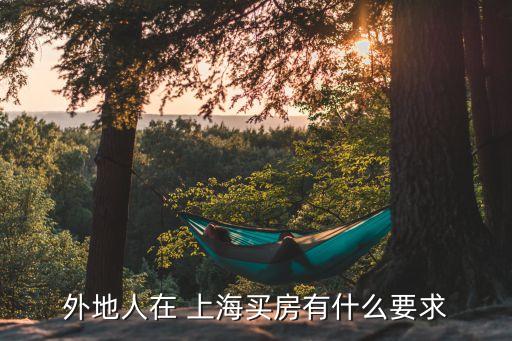 外地人在 上海買(mǎi)房有什么要求