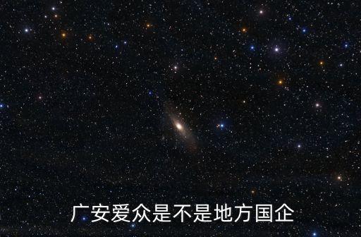  廣安愛眾是不是地方國企