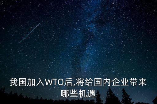 我國加入WTO后,將給國內(nèi)企業(yè)帶來哪些機(jī)遇