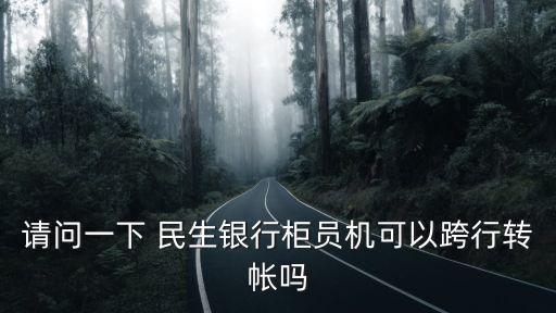 請(qǐng)問(wèn)一下 民生銀行柜員機(jī)可以跨行轉(zhuǎn)帳嗎