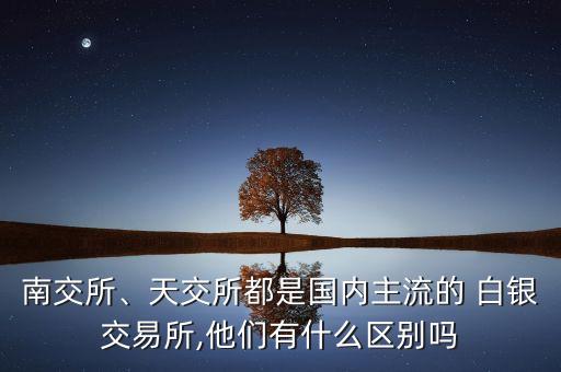 南交所、天交所都是國內(nèi)主流的 白銀交易所,他們有什么區(qū)別嗎