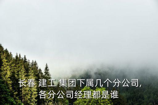  長(zhǎng)春 建工 集團(tuán)下屬幾個(gè)分公司,各分公司經(jīng)理都是誰