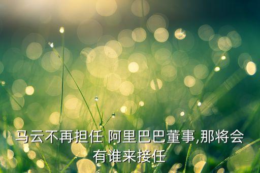 馬云不再擔(dān)任 阿里巴巴董事,那將會(huì)有誰來接任