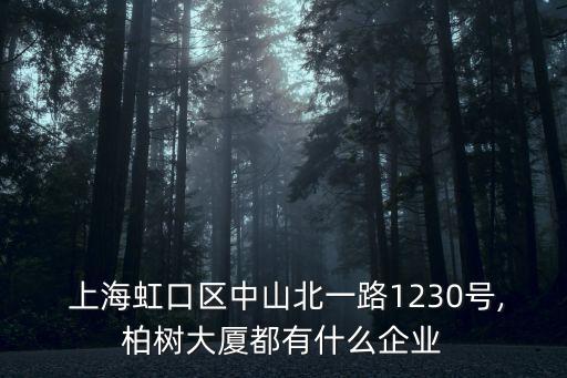  上海虹口區(qū)中山北一路1230號,柏樹大廈都有什么企業(yè)