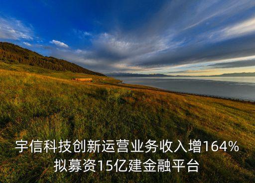 宇信科技創(chuàng)新運營業(yè)務(wù)收入增164%擬募資15億建金融平臺