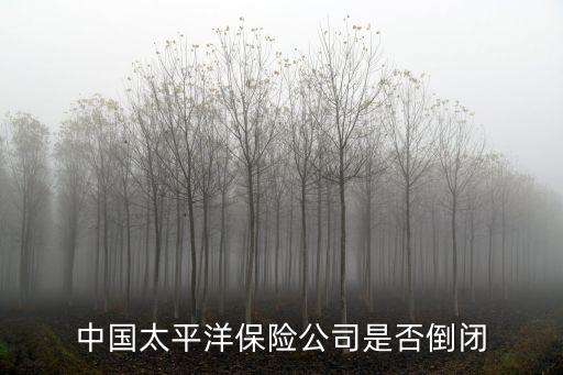 中國太平洋保險公司是否倒閉