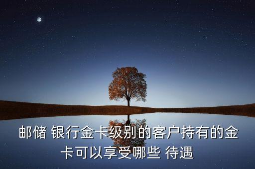  郵儲 銀行金卡級別的客戶持有的金卡可以享受哪些 待遇