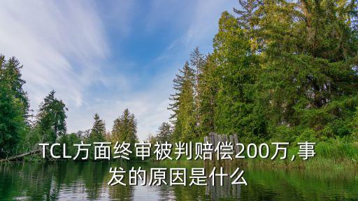 TCL方面終審被判賠償200萬,事發(fā)的原因是什么