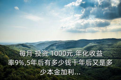 每月投資1000